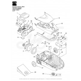 Kenmore Power-Mate Canister Vacuum 116.23103803C