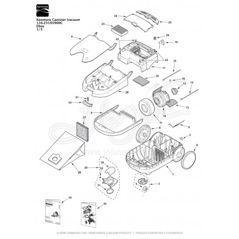 Kenmore Canister Vacuum 116.23195900C