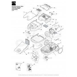 Kenmore Power-Mate Canister Vacuum 116.23201900C