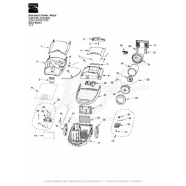 Kenmore Power-Mate Canister Vacuum 116.23205111C