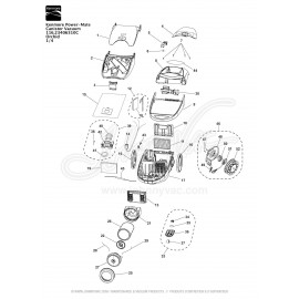 Kenmore Power-Mate Canister Vacuum 116.23406310C