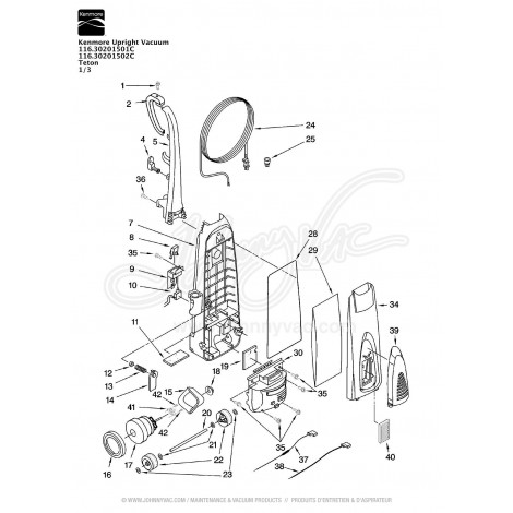 Kenmore Upright Vacuum 116.30201502C