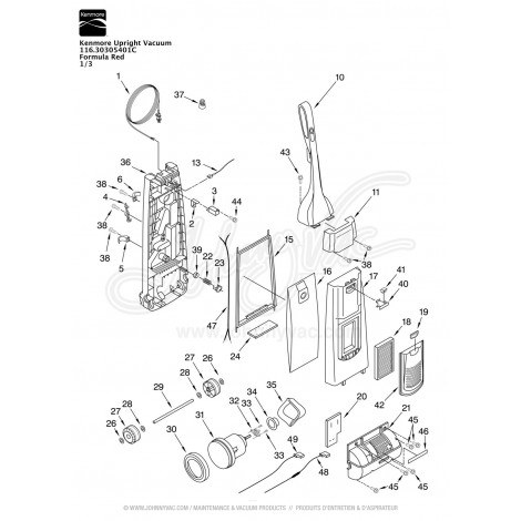 Kenmore Upright Vacuum 116.30305401C