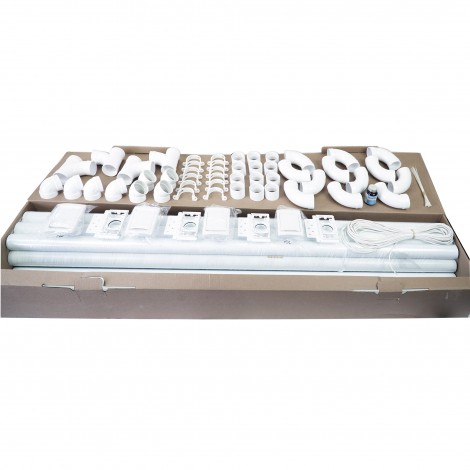Installation Kit for Central Vacuum - 4 Inlets - 80' (24.3 m) Piping - with Accessories