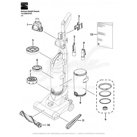 Kenmore Upright Vacuum 116.30601610C