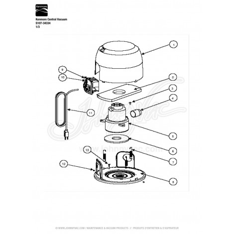 Kenmore Central Vacuum S107-34334