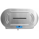 Jumbo Toilet Paper Dispenser - Double Roll - Stainless Steel - Frost