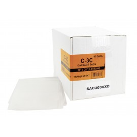 Commercial Garbage / Trash Bags - Extra Strong - 30" x 38" (76.2 cm x 96.5 cm) - Clear - Box of 125