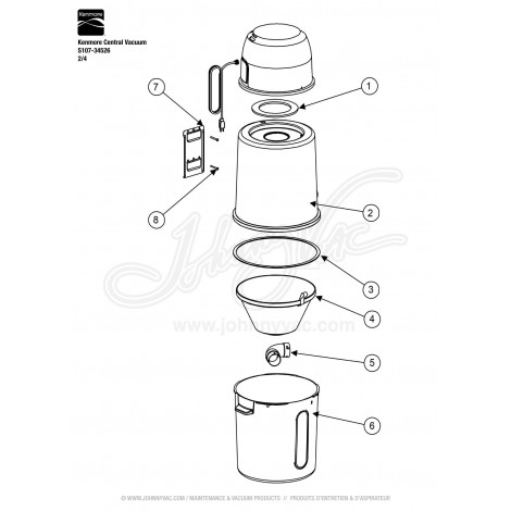 Kenmore Central Vacuum S107-34526