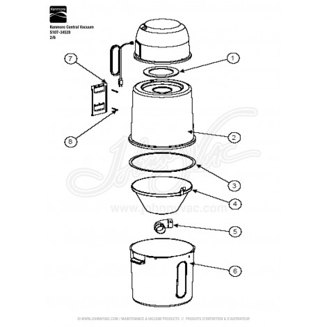 Kenmore Central Vacuum S107-34528