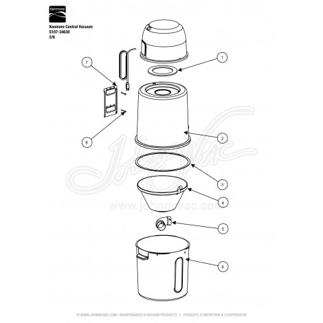 Kenmore Central Vacuum S107-34630