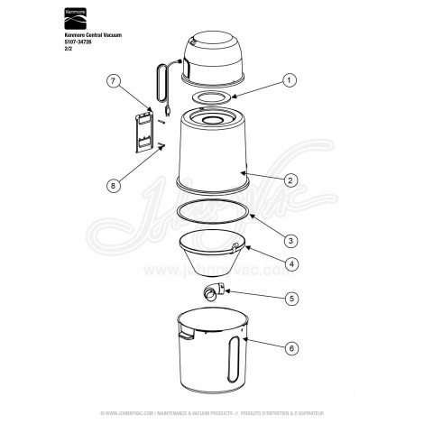 Kenmore Central Vacuum S107-34726