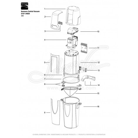 Kenmore Central Vacuum S107-34826