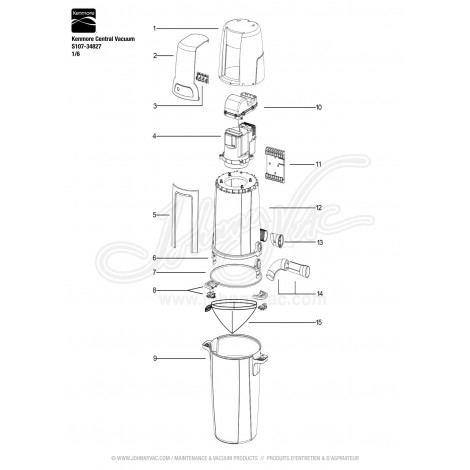 Kenmore Central Vacuum S107-34827