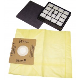 Sac en papier pour aspirateur Royal type V - paquet de 7 sacs + 2 filtres - 1RY3590000