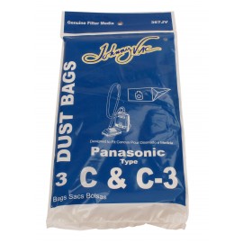 Sac en papier pour aspirateur Panasonic type C et C-3 - paquet de 3 sacs - Envirocare 108SWJV