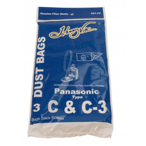 Sac en papier pour aspirateur Panasonic type C et C-3 - paquet de 3 sacs - Envirocare 108SWJV