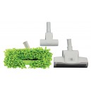 Set of 3 Brushes with 2 Air Brooms and 1 Microfibre Bush for Hard Floors - Grey
