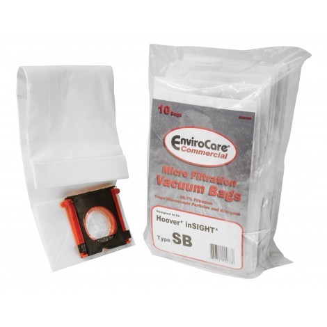 Paper Bag for Hoover InSIGHTType SB Vacuum - Pack of 10 Bags - Envirocare 195