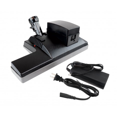 Power Nozzle - 12" (30.5 cm) Width - Black - V-Shaped Belt - Wireless with Charger - Wood Roller Brush - Perfect PN1BBK