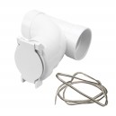 Utility Valve Kit Includes 90 ° T Elbow-shape, Electrical Inlet, and a Little Electrical Wire 24 V for Central Vacuum
