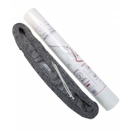 Housse pour boyau d'aspirateur central de 40' (12 m) - avec sangles en nylon - gris