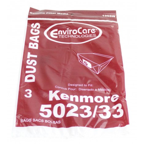 Paper Bag for Kenmore 5023/5033 Vacuum - Pack of 3 Bags - Envirocare 129SW