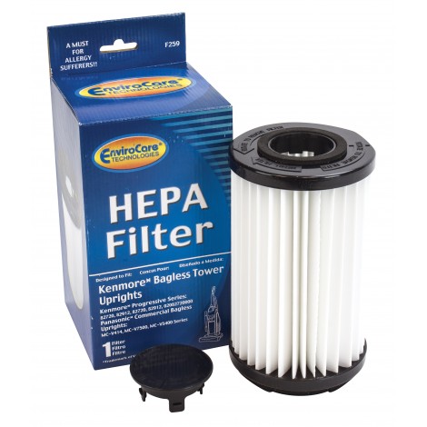 Cartridge Filter for Upright Bagless Kenmore Tower Vacuum - Envirocare F259