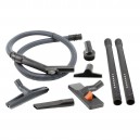 Wet & Dry Commercial Vacuum - Capacity of 4 gal (15 L) - Electrical Outlet for Power Nozzle - Plastic and Aluminum Wands - Brushes and Accessories Included - JV125