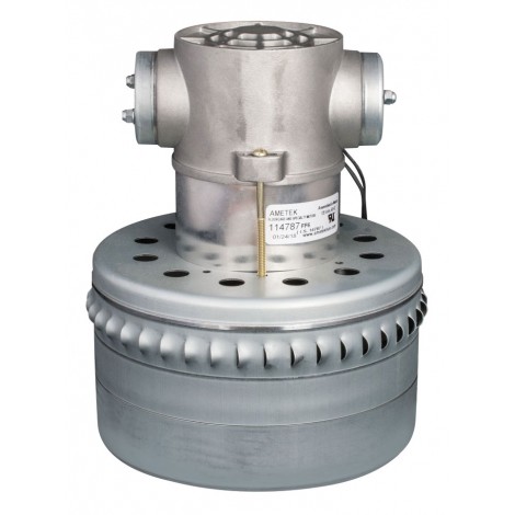 Moteur pour aspirateur "Bypass" - dia 7,5" - 3 ventilateurs - 120 W - 11,3 A - 1205 W - 359 watts-air - levée d'eau 88,1" - CFM (pi3/min) 126,4 - Lamb / Ametek 114787