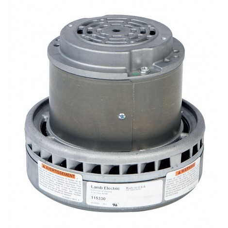 Moteur pour aspirateur "Bypass" - dia 7,2" - 2 ventilateurs - 120 V - 14,2 A - 1543 W - 399 watts-air - Levée d'eau 113,4" - CFM (pi3/min) 115,7 - Lamb / Ametek 115330 (b)