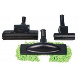 Set of 3 Brushes with 2 Air Brooms and 1 Microfibre Bush for Hard Floors - Black