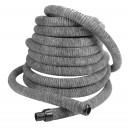 Hose for Central Vacuum - 40' (12 m) - with Grey Hose Cover - Rapid Flex - Hide-A-Hose hs500104p