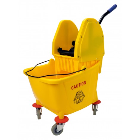 Ensemble seau et tordeur à pression descendante - 8 gal (32 L) - jaune