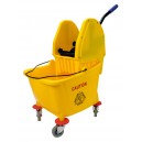 Ensemble seau et tordeur à pression descendante - 8 gal (32 L) - jaune