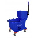 Ensemble seau et tordeur à pression latérale - 9,4 gal (36 L) - bleu