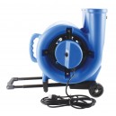 Ventilateur / souffleur / séchoir de plancher portatif - Johnny Vac - diamètre du ventilateur 9,5" (24 cm) - 3 vitesses avec poignée téléscopique et roues - bleu