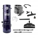 Aspirateur central JV700LSA de Johnny Vac,  avec boyau 30 pi, balai électrique WESSEL EBK360 et accessoires complets