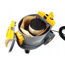 Commercial Canister Vacuum - Johnny Vac - Heavy Duty - On-Board Tools - Paper Bag - Grey & Yellow - Ghibli AS6 D12