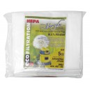 Sac microfiltre HEPA pour aspirateur Johnny Vac modèles JV10W et  Ghibli AS10, ASL7, AS8 - paquet de 5 sacs