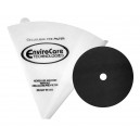 Cone Shape Paper Bag for Filter Queen Vacuum - Pack of 12 Bags + 2 Motor Filters - Envirocare 200JV