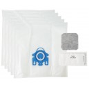 HEPA Microfiltration Bag - For Miele Canister Vacuum Type G-N - Pack of 5 Bags + 2 Filters - Envirocare C204