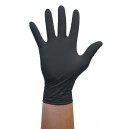 Nitrile Disposable Gloves - Small - 5 mm - Powder-Free - Textured - Bold - Black - Aurelia 73996 - Box of 100
