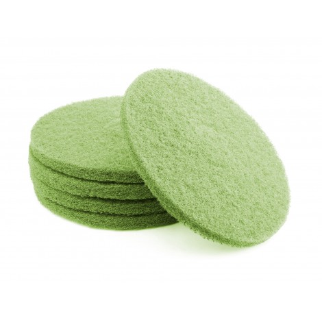 Floor Machine Pads - for Super Scrub - 14" (35.5 cm) - Green - Box of 5 - 66261054258