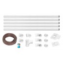 Ensemble d'installation pour aspirateur central - 1 prise - tuyauterie de 7,6 m (25') - avec accessoires