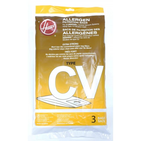 Synthetic Bag for Hoover Central Vacuum Type CV - Pack of 3 Bags