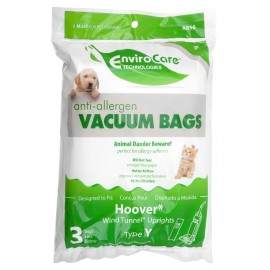 Microfilter Bag for Hoover, Wind Tunnel Type Y Upright Vacuum - Pack of 3 Bags - Envirocare A856