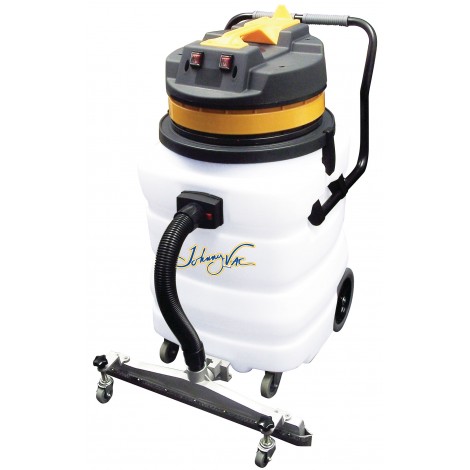 Heavy Duty Wet & Dry Commercial Vacuum - Capacity of 22 gal (85 L) - 2 Motors - Integrated Squeegee - Electrical Outlet - 10' (3 m) Hose - Plastic and Aluminum Wands - Brushes and Accessories Included - IPS ASDO07433