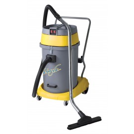 Wet & Dry Commercial Vacuum - Capacity of 15 gal (57 L) - 2 Motors - 10' (3 m) Hose - Metal Wands - Brushes and Accessories Included - Ghibli 15351250210