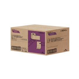 Papier hygiénique standard - 2 épaisseurs - 4,25" x 3,25" (10,8 cm x 8,3 cm) - boîte de 96 rouleaux de 500 feuilles - blanc - Cascades Pro B041